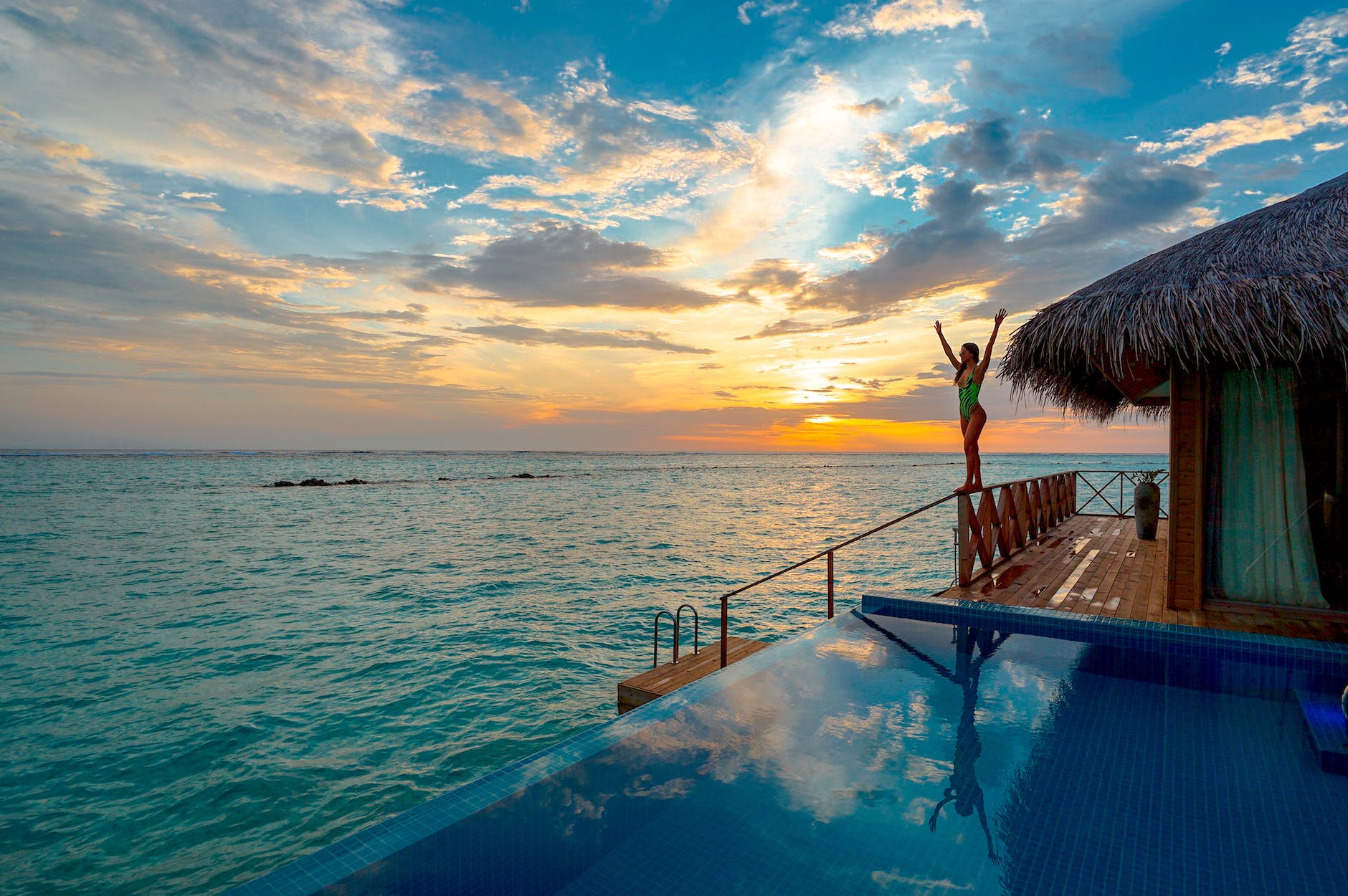 infinity pool near beach